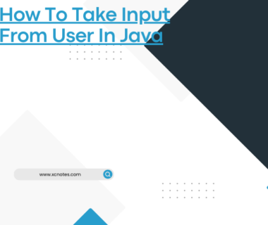 How To Take Input From User In Java