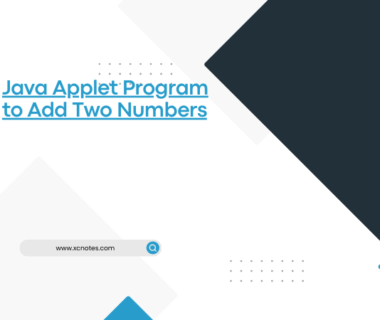 Java Applet Program to Add Two Numbers