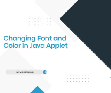 Changing Font and Color in Java Applet