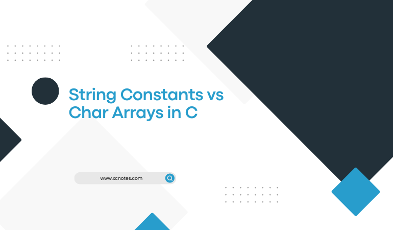 String Constants vs Char Arrays in C
