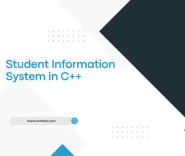Student Information in C++