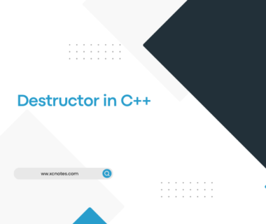 Destructor in C++