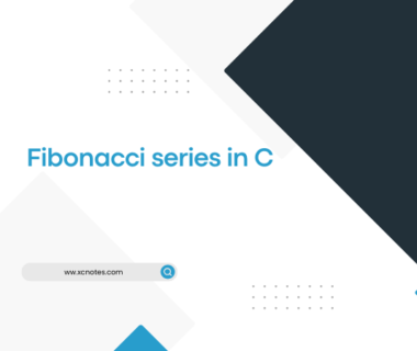 Fibonacci series in C